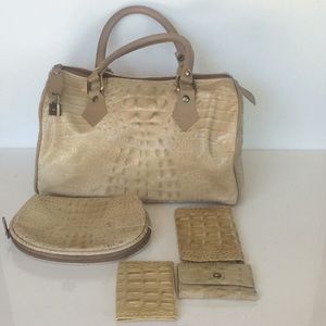 Genuine leather hand bag 12”-7”-7”